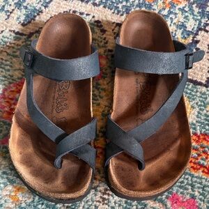 Navy Blue with Shimmer Birki’s Sandals